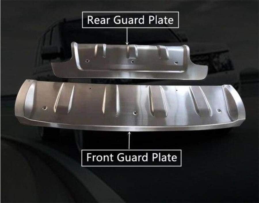 Front Bumper Cover Front & Rear Bumper Skid Plate Cover Trim For