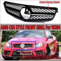 Thumbnail for Front Upper Grille Grill For Mercedes Benz C Class W204 C180 C200 C300 C350 2008-2014 Amg C63 Style
