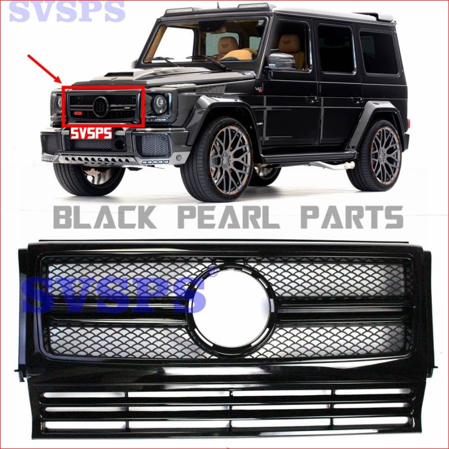 G65 G63 Amg Front Middle Grille Grill For Mercedes G Class Benz G500 G350 G-Wagen Vehicle 1992-2017