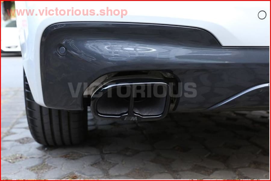 Glossy Black Bmw X3 G01 2018 2019 Exhaust Pipe Tail Trim Upgrade Car