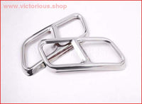 Thumbnail for Glossy Black Steel Chrome Car Exhaust Pipe Cover Trim For Mercedes Benz S Class Shiny Silver Car