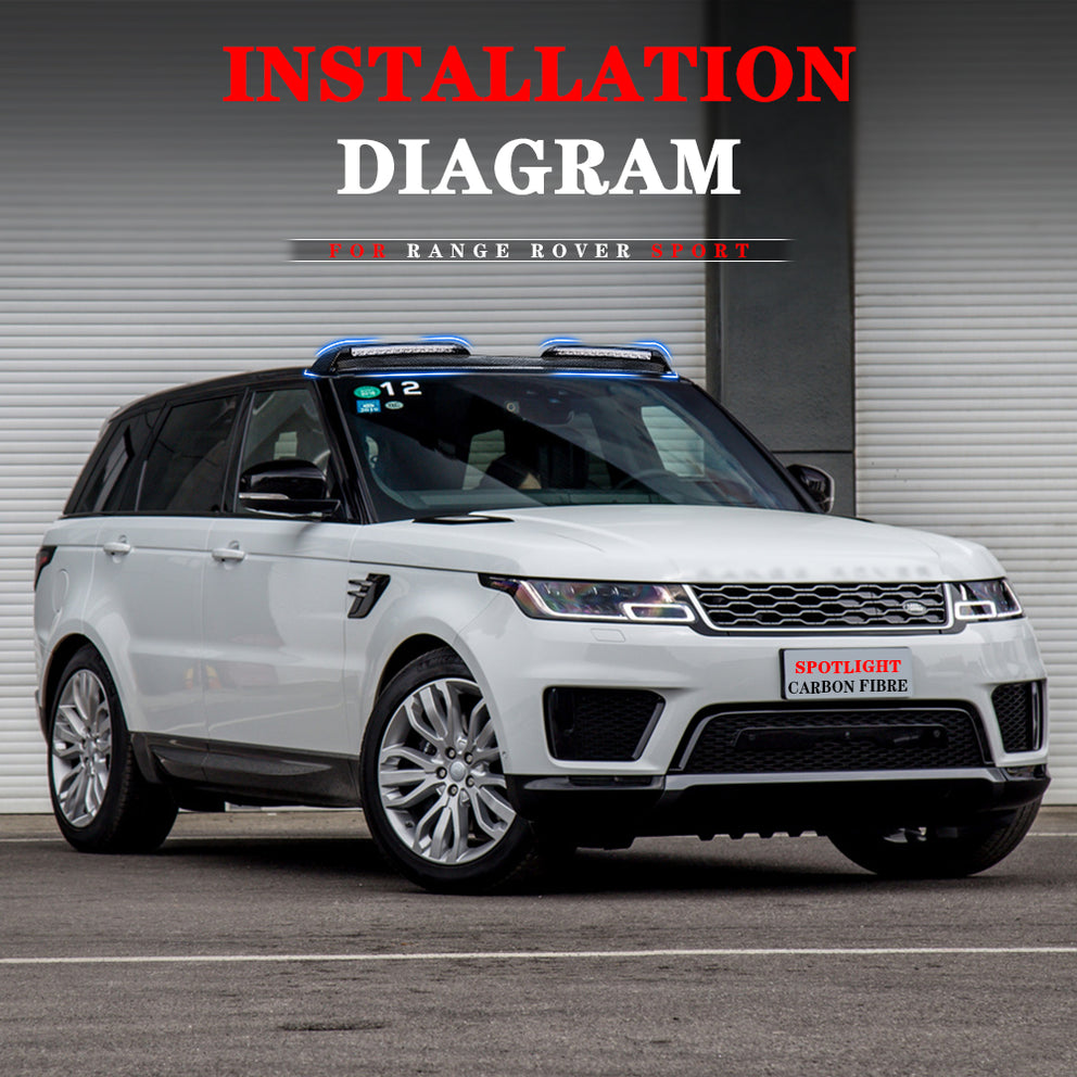 Roof light pod with Led lights for Range Rover Sport 2014 -2021 ...