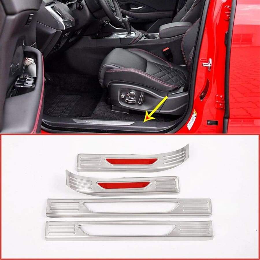 Interior Door Sill Protect Plate Panel Cover Trim For Jaguar E-Pace E Pace 2018-2020 Car