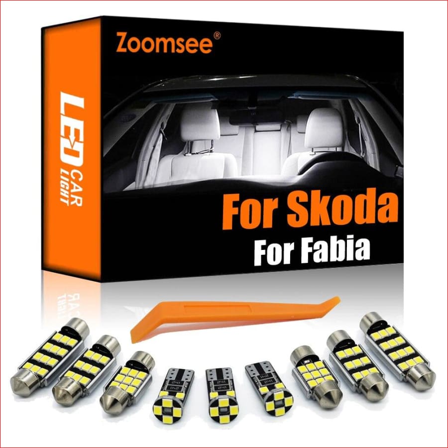 Interior Led For Skoda Fabia Mk1 Mk2 Mk3 1999-2015+ Canbus Vehicle Bulb Dome Map Reading Indoor