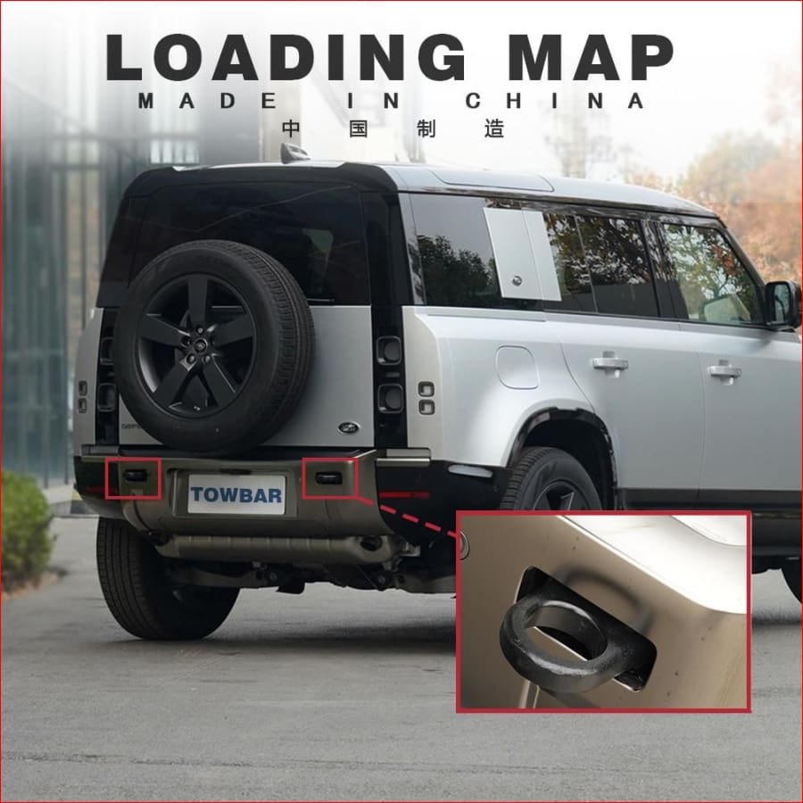 Land Rover Defender 2020 2021 Metal Red Tow Hook 2Pcs Rear Trailer Car