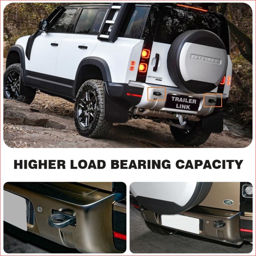 Land Rover Defender 2020 2021 Metal Red Tow Hook 2Pcs Rear Trailer Car