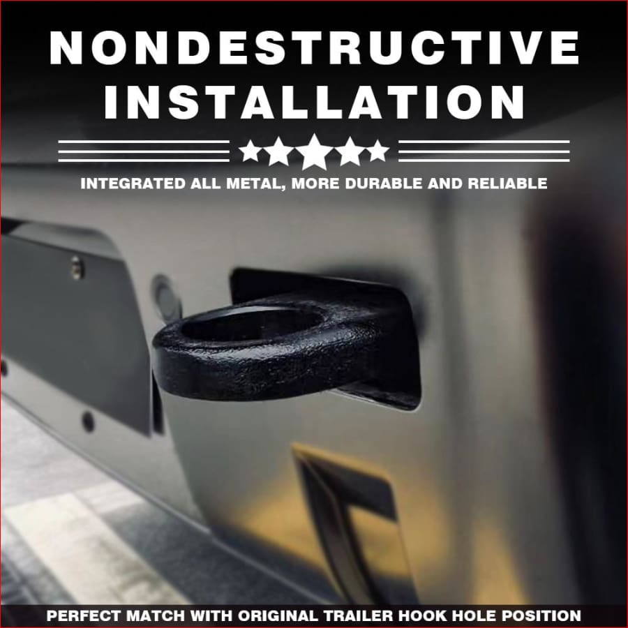 Red Metal Tow Hooks for Land Rover Defender (2020-2021) - Rear Trailer ...