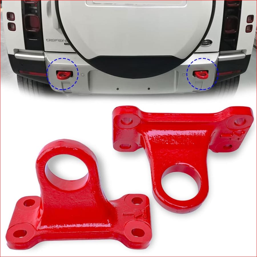 Defender Rope Hooks Red Metal Tow Hooks for Land Rover Defender (2020-2021) - Rear Trailer ...