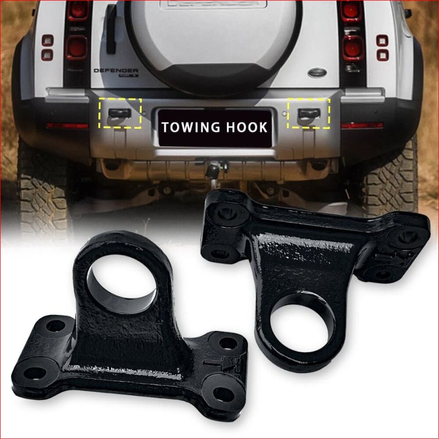 Defender Rope Hooks Red Metal Tow Hooks for Land Rover Defender (2020-2021) - Rear Trailer ...