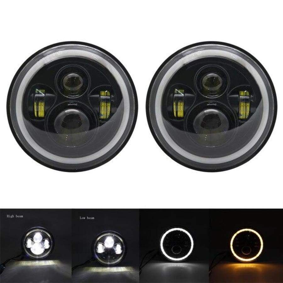 Led Headlights For Land Rover Defender 40W Black