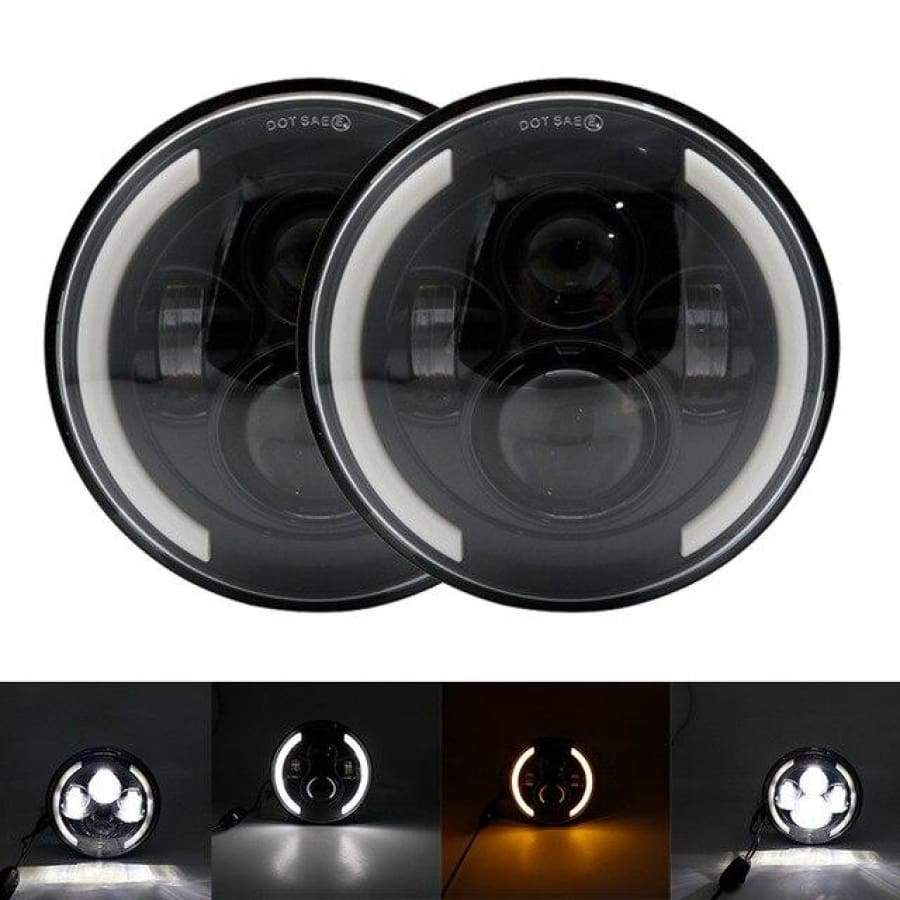 Led Headlights For Land Rover Defender 40W Side Halo