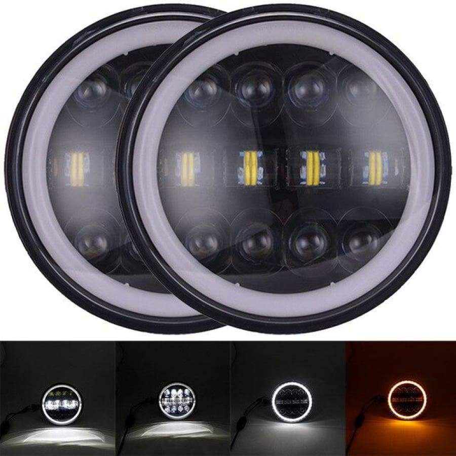 Led Headlights For Land Rover Defender 68W Halo