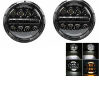 Thumbnail for Led Headlights For Land Rover Defender 80W Black