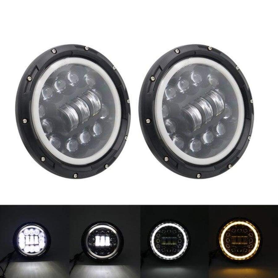 Led Headlights For Land Rover Defender 90W Halo