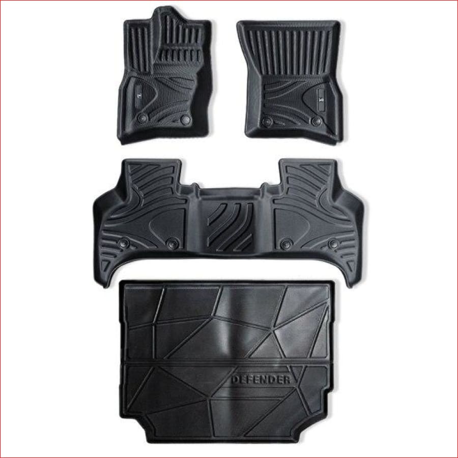 Lhd Perfect Fit Custom All Weather Rubber Floor Mats For Land Rover Defender 110 2020 Floor Trunk