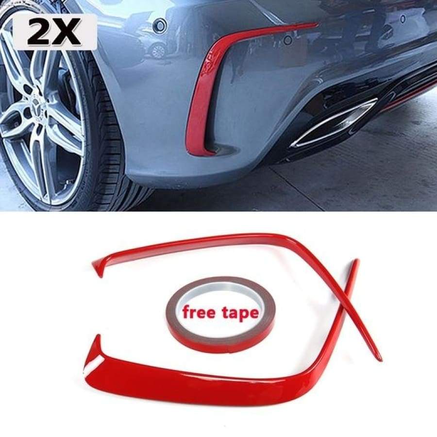 Mercedes Car Painted Abs Rear Bumper Splitter Spoilers China / Red Car