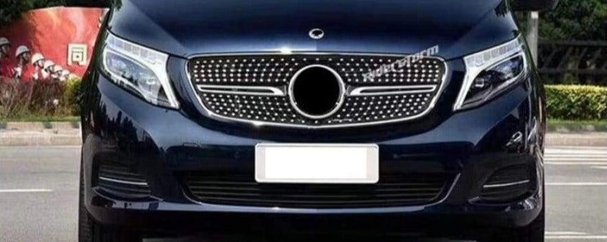 Mercedes V Class Grill W447 Diamond Grille For V260 V250 Racing Diamond Grille Car