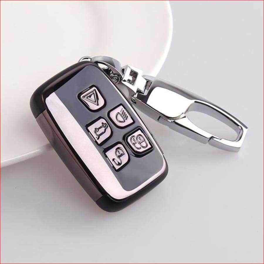 Abs Full Key Case For Xfl Xe F-Pace Xel Xjl Land Rover Range Black With Buckle Car