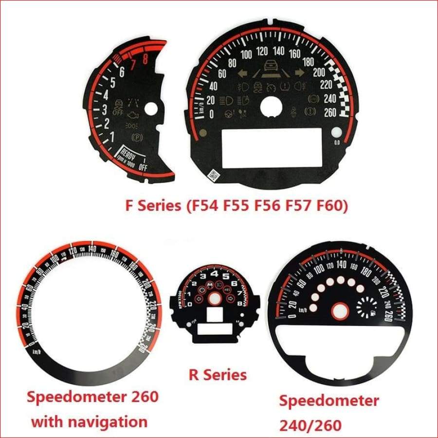 Mini Styling Speedometer Tachometer Dial Sticker For Cooper Car