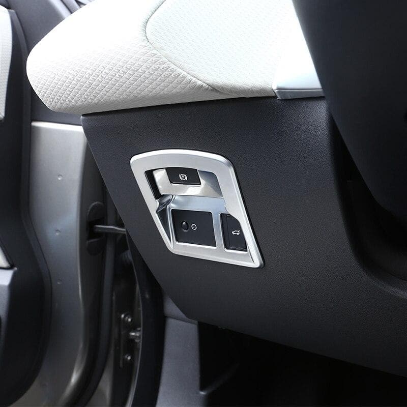 Abs Matte Silver inner Door Switch Frame Electronic Handbrake for Range Rover Velar 2017 - Victorious Automotive
