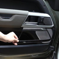 Thumbnail for Carbon Fibre - Door Inner Handle Decorative Frame Cover - For Land Rover Defender L663  90 2020-2022