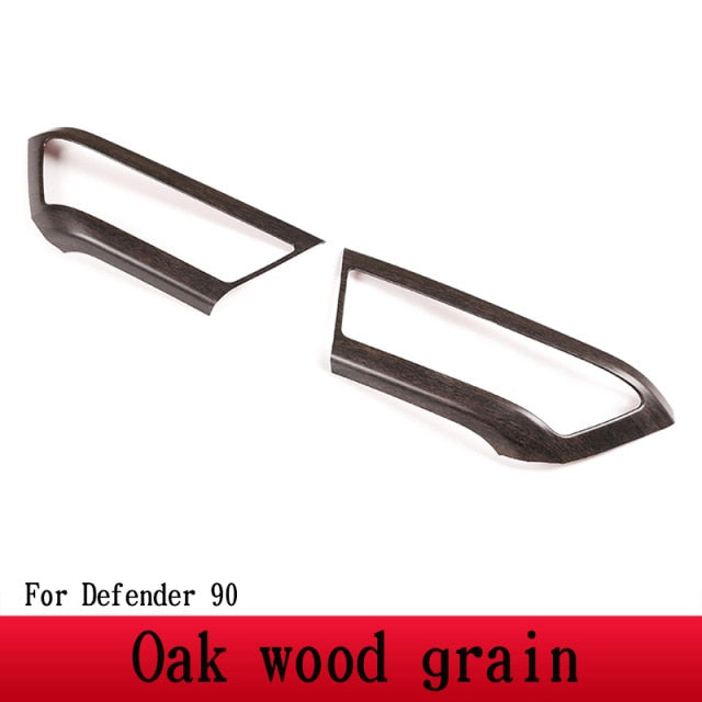 Oak Wood Grain - Door Inner Handle Decorative Frame Cover - For Land Rover Defender L663 90 2020-2022