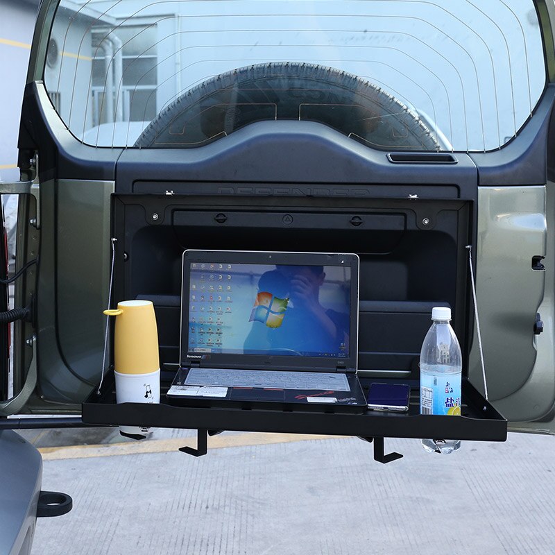 Aluminum Black Folding Tailgate Shelf Table for Land Rover Defender L6 ...