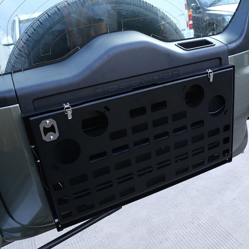 Aluminum Black folding shelf Tailgate Table For Land Rover Defender L663 2020-22