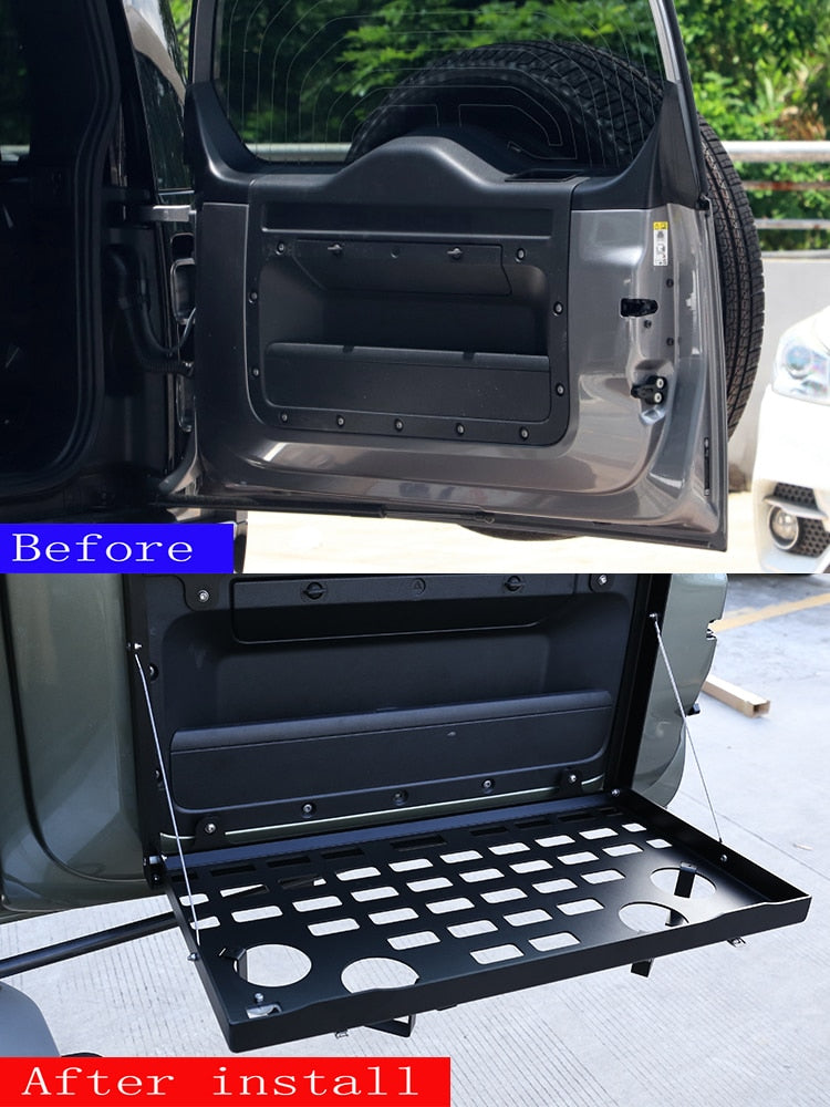 Aluminum Black folding shelf Tailgate Table For Land Rover Defender L663 2020-22
