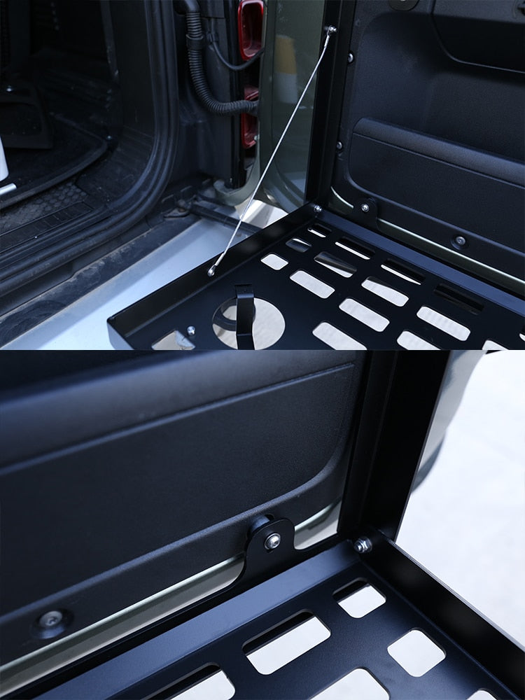 Aluminum Black Folding Tailgate Shelf Table for Land Rover Defender L6 ...