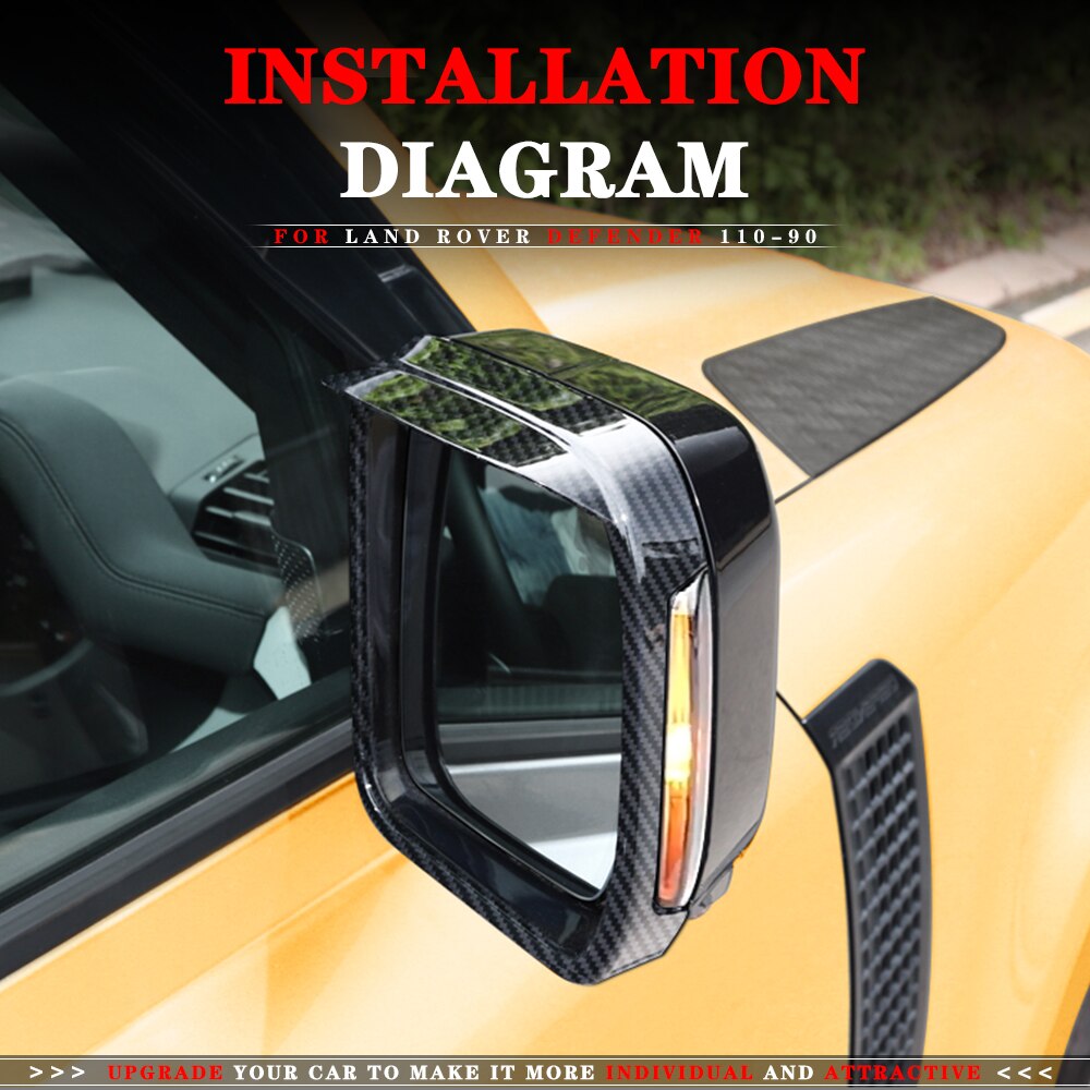 Spiegelabdeckung Für Land Rover Defender - Glänzend Schwarz Außenspiegel Verkleidung 2020-2024