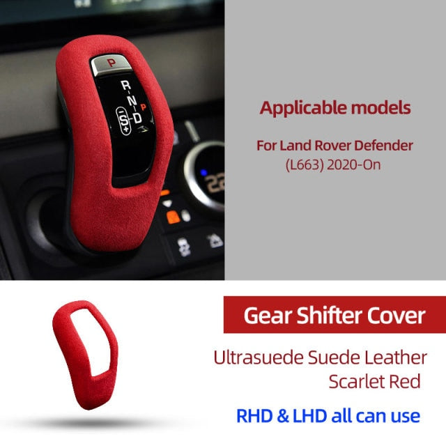 Ultra-suede Suede Gear Shifter Land Rover Defender L663 90 110 2020-2022