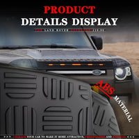 Thumbnail for Hood Bonnet Deflector Protector with LED Light for Defender L663 2020