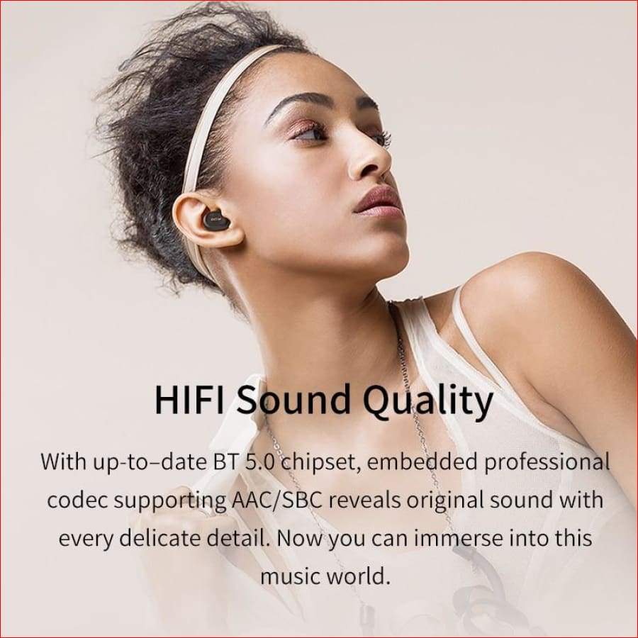 Qcy Qs1 T1C Mini Dual V5.0 Wireless Earphones Bluetooth 3D Stereo Sound Earbuds With Microphone And