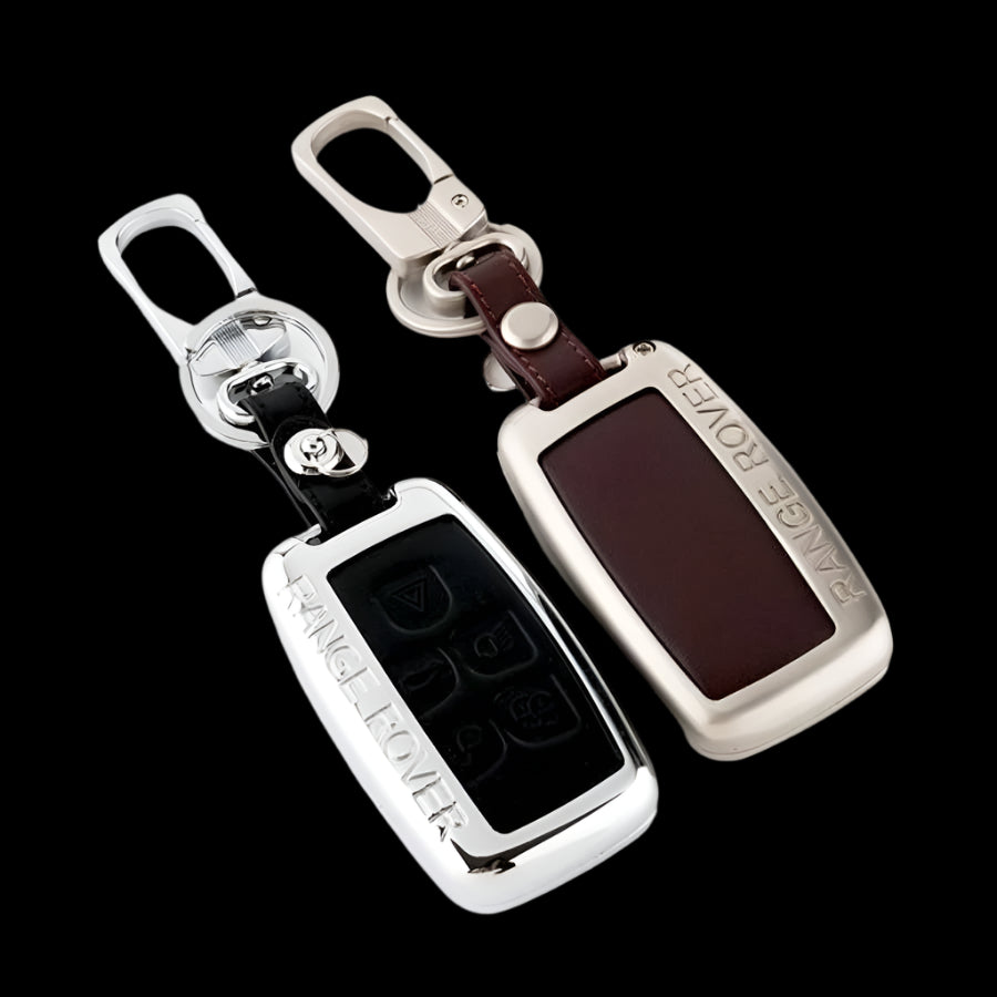 M.JVisun Custodia portachiavi in vera pelle per uomo e donna, per Land Rover Discovery 4 LR4 per Range Rover Evoque per Range Rover Sport Car Remote Key Case con portachiavi - Nero M.JVisun Custodia portachiavi in vera pelle per uomo e donna, per Land Rover Discovery 4 LR4 per Range Rover Evoque per Range Rover Sport Car Remote Key Case con portachiavi - Nero