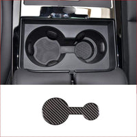Thumbnail for Real Carbonfiber Car Central Console Cup Holder Pad Water Coaster Interior For Range Rover