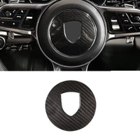 Thumbnail for Real Carbon Fiber For Porsche 911 718 Cayenne Macan Panamera Car Steering Wheel Decoration Panel