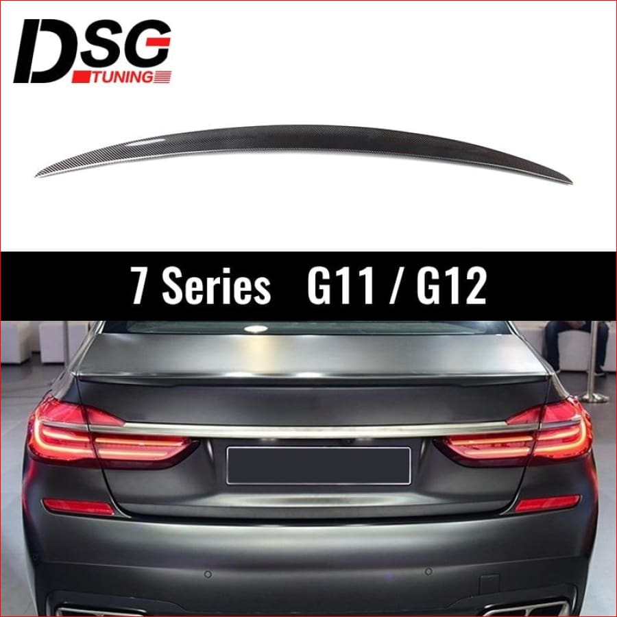 Rear Carbon Fiber Spoiler for BMW G11 G12 7 Series 740i 750i Sedan 2016-2018 Boot Lip Wings - Victorious Automotive