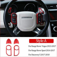 Thumbnail for Red Steering Wheel Button Decorative Frame Vogue Sport Discovery Evoque 2013-2017 Car
