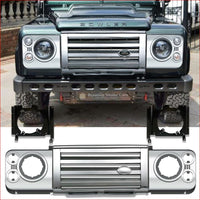 Thumbnail for Silver Front Kit Abs Middle Front Grille & Surrounds Brackets For Land Rover Defender 90 110 Car