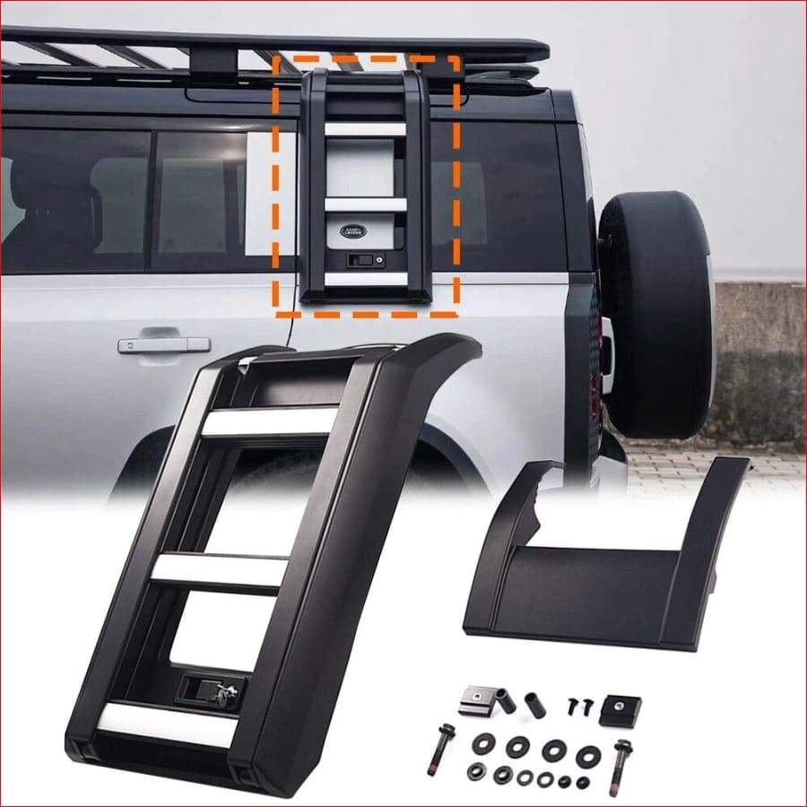 Special Accessories Foldable Liftable Stainless Steel Roof Ladder - Defender 2020 Car