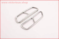 Thumbnail for 2Pcs Stainless Steel Chrome Exhaust Pipe Cover For Audi A6 A7 C7 2016-2018 Accessories Car