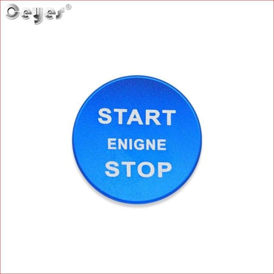 Start Stop Engine Push Button Cover For Range Rover /discovery/ Blue Car
