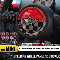 Thumbnail for Steering Wheel Center 3D Sticker For Mini Cooper Car