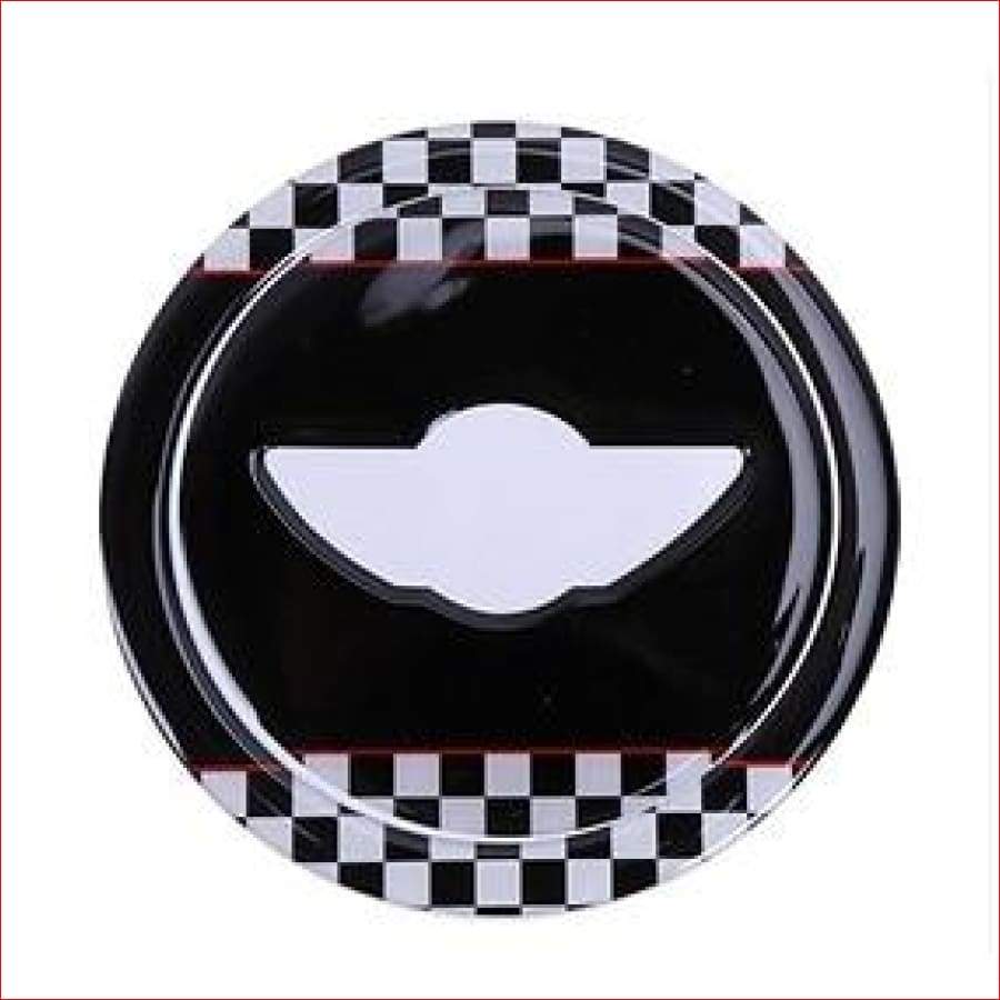 Steering Wheel Center 3D Sticker For Mini Cooper Double Checker Car
