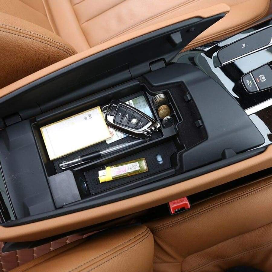 For Bmw New 5 Series G30 G38 2017 2018 Plastic Car Center Console Storage Box Phone Tray Accessories