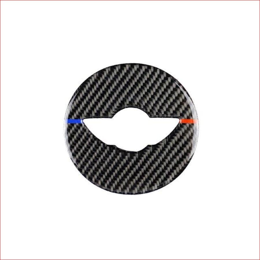 Tefanball Carbon Fiber Car Steering Wheel Stickers Cover Trim For Mini Cooper R55 R56 Countryman R60