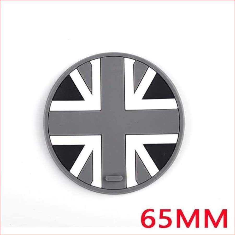 Union Jack Silica Gel Anti-Slip Coaster For Mini Cooper Gray Jack 65Mm Car