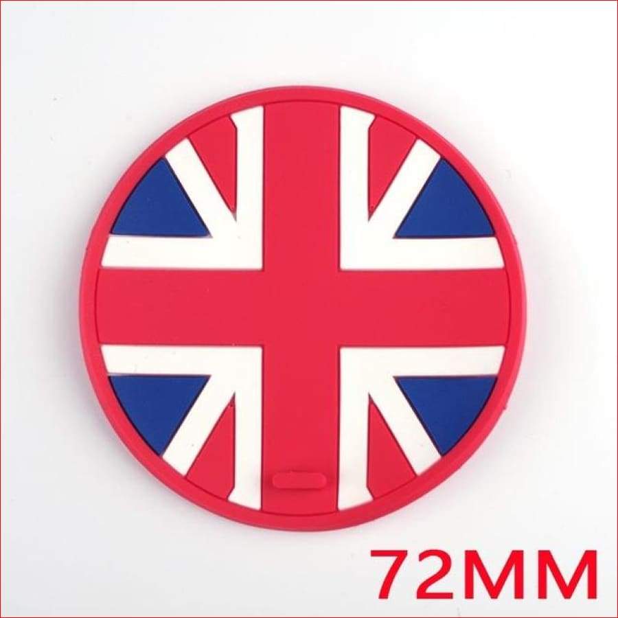 Union Jack Silica Gel Anti-Slip Coaster For Mini Cooper Red Jack 72Mm Car