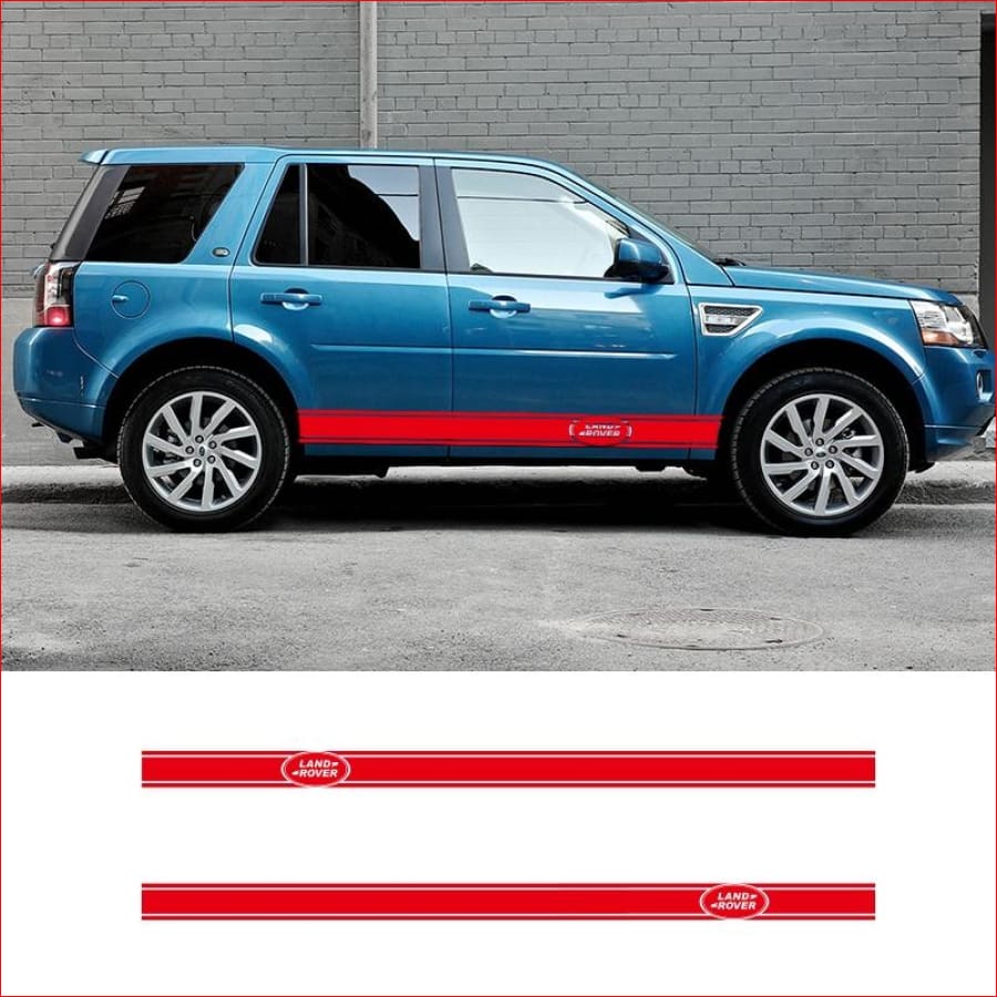 2 Pcs Vinyl Car Side Skirt Stickers Decals Styling For Land Rover Discovery Range Sport Freelander